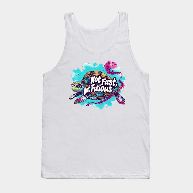 Not fast, Not Furious, turtle, watercolor, gift ideas Tank Top by Pattyld